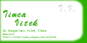 timea vitek business card