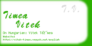 timea vitek business card